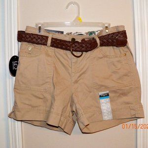 ONE 5 ONE TAN SHORTS WITH  BELT